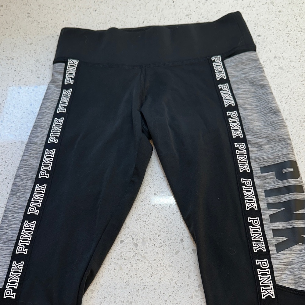 Women’s Pink by Victoria’s Secret Black and Gray Kids Leggings